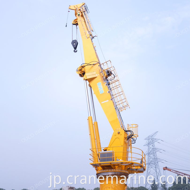 3T30M telescopic boom ship crane